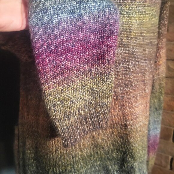 American Rag Cie Ultra Soft Multicolored Open-Front Long Sleeve Cardigan - Sz S - Picture 7 of 11